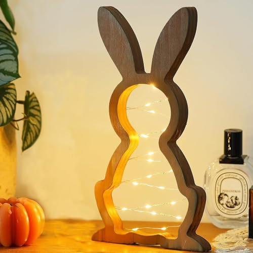 Led Osterhase Holz Modern Osterdeko Aus Holz Dekorativer