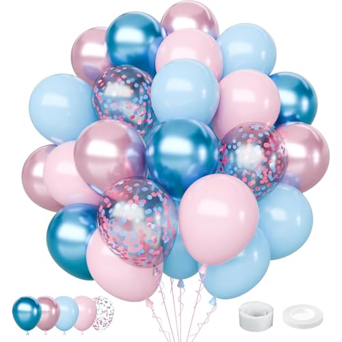 Luftballons Rosa Blau 60 St Ck Helium Ballons