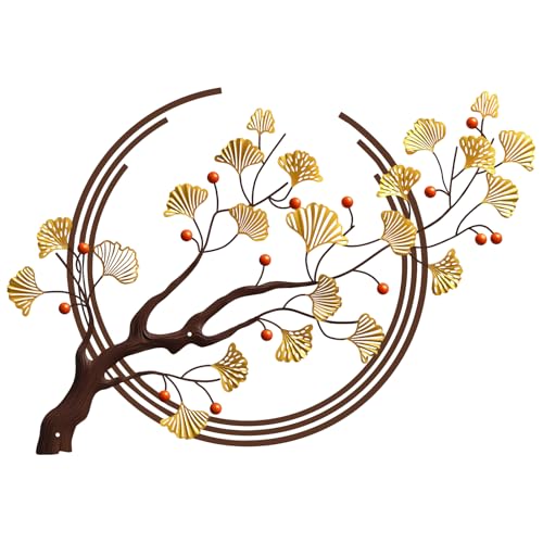 Estart Gro E Ginkgo Bl Tter Metall Wandkunst