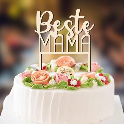 Cake Topper Holz Beste Mama Mama Tortendeko Zum