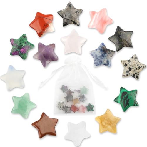 Stern Edelsteine 15 St Ck Kristalle Heilsteine Gl