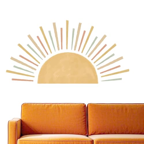 Lufdegim Wandtattoo Sonne Selbstklebend Wandaufkleber Wandsticker Sonne Boho