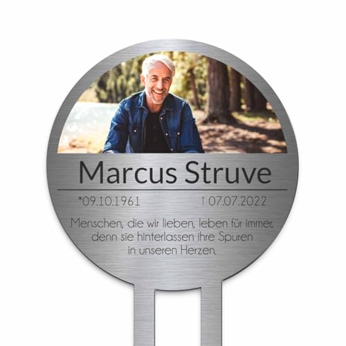 Chrisck Design Edelstahl Grabstecker Blumenstecker Gartenstecker Personalisierte Metall