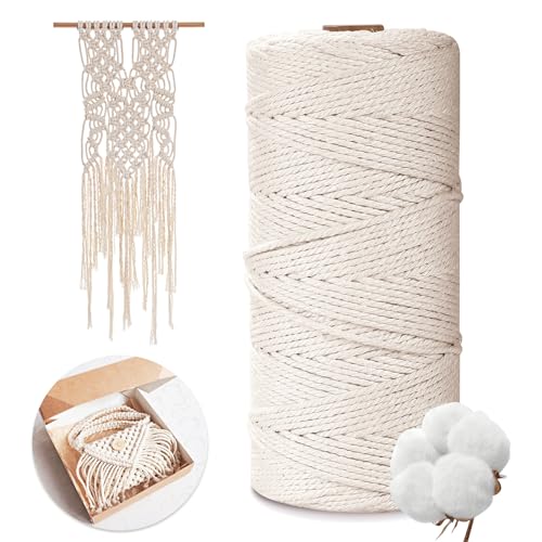 Aiqinu Makramee Garn 2mm X 200m 100 Nat