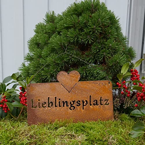 Rostschild Lieblingsplatz Mit Herz In Rostoptik 25cm X