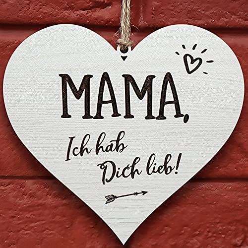 Glitzkind Holz Deko Herz Geschenk F R Mama