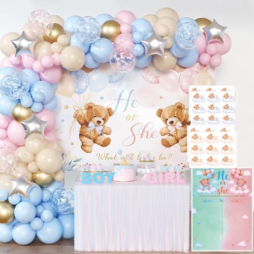 Gender Reveal Party Deko Mit Abstimmung Poster Und