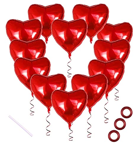 Folienballon Herz Rot 30 Stk 18 Zoll Luftballons