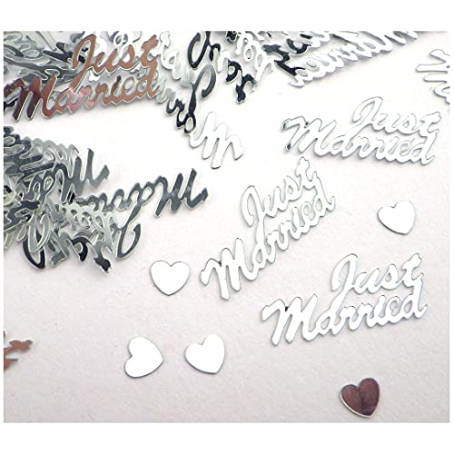 Just Married Herzen Herzchen Herze Love Hochzeit Tischdeko