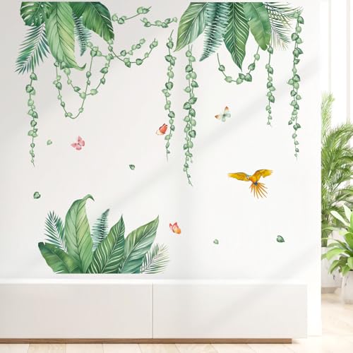Decalmile Wandtattoo Pflanzen Tropische Bl Tter Wandaufkleber H