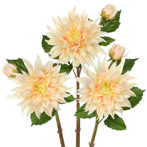 Hollyone 3er Set K Nstliche Dahlien Kunstblumen Wie