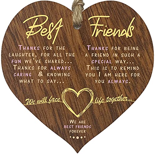 Holzschild Mit Aufschrift Best Friend Women In Herzform