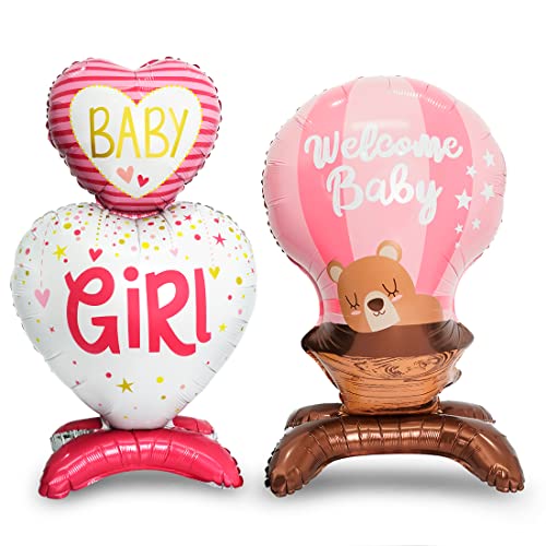 Xxl Baby Girl Folienballons Welcome Baby Luftballons M