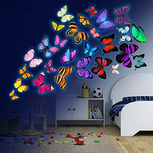 Leuchtende Wandtattoo Schmetterlinge Leuchtend Wandaufkleber Schmetterlinge Deko Schmetterling