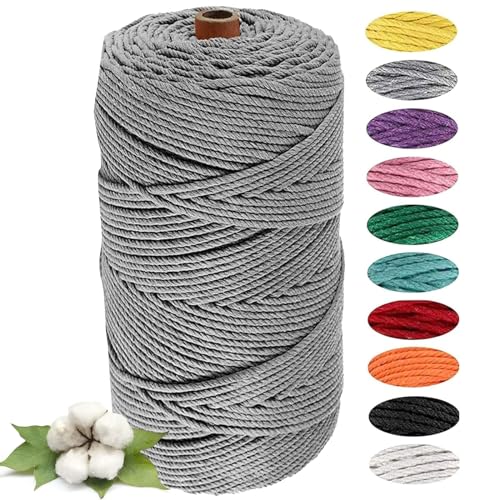 Makramee Baumwolle Nat Rliche Baumwollkordel Garn 3mm X100m