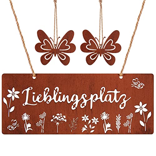 Otuuz Rostfarbe Metall Lieblingsplatz Schild Zum H Ngen
