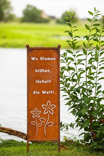 Schild Gartenschild Edelrost Rost Zum Einstecken Rostige Gartendeko