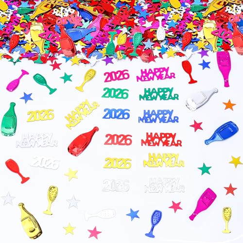 Goldrock Streudeko Silvester Deko 2026 Konfetti Glitzer Happy