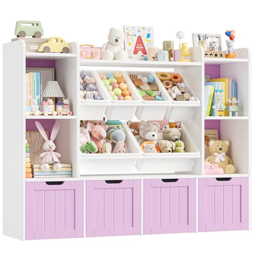 Forehill 140cm Kinderregal Mit 4 Boxen Auf Rollen