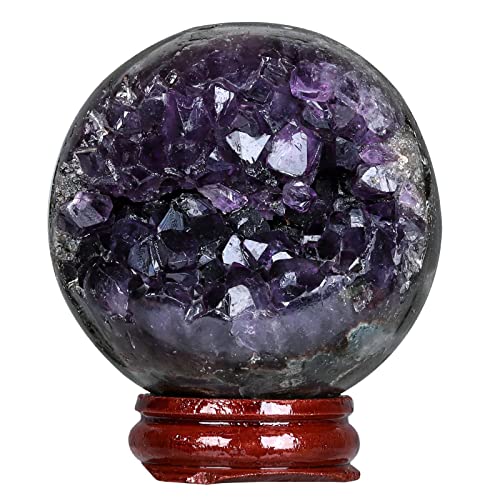 Nupuyai Amethyst Stein Druse Geode Kugel Mit St