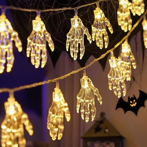 Xvz Halloween Geisterhand Lichterkette Mit Timer 3m 20led