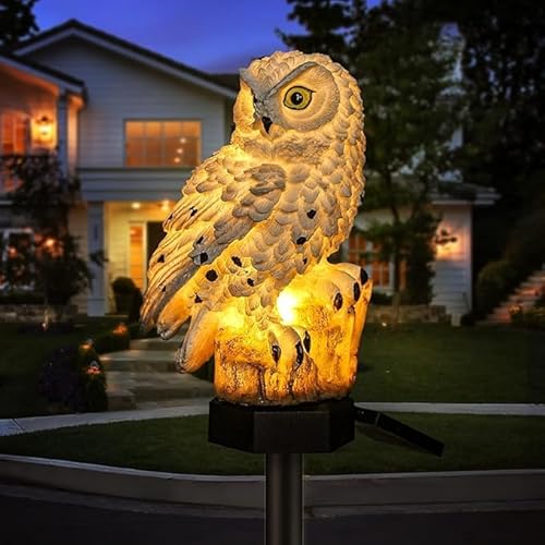 Hoofun Eule Solarleuchten Lampe Garten Wetterfest Automatische Led