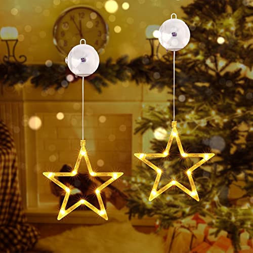 Qedertek Led Sterne Weihnachtsbeleuchtung 10 Led Lichtervorhang Warmwei