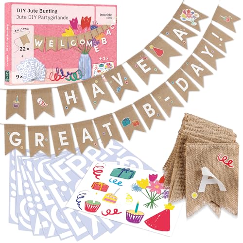Buchstaben Girlande Stoff Mit 76 Buchstaben Zum Aufkleben