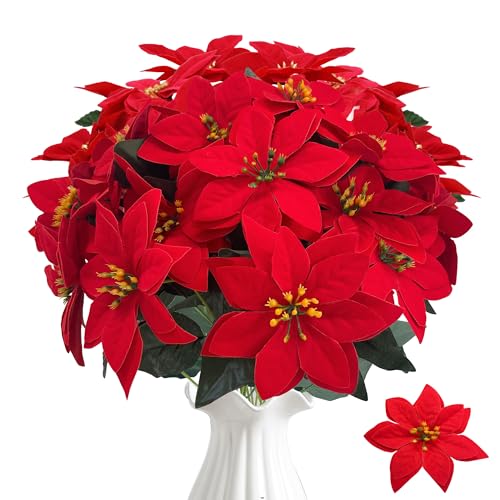 Rollway 3 St Ck Weihnachtsstern K Nstlich Weihnachtsblumen