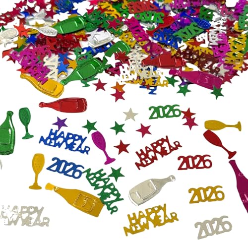 Burgeon Silvester Deko 2026 Konfetti Bunte Streudeko Happy