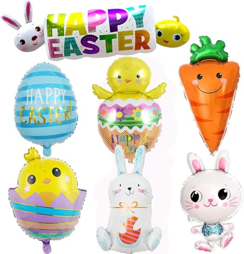 7 St Ck Ostern Luftballons Osterdeko Xxl Osterhase