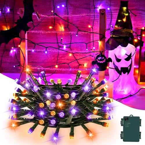 Gcstnn Halloween Deko Lichterkette 5m 50er Led Orange