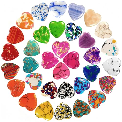 Prota Heilung Kristall Edelsteine Herz Stein Set 34