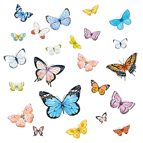 Little Deco Wandtattoo Wandaufkleber Wandsticker 22 Schmetterlinge Wanddeko