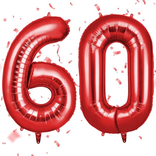 Offcup Luftballon Zahlen 60 Rot 60 Geburtstag Zahlen