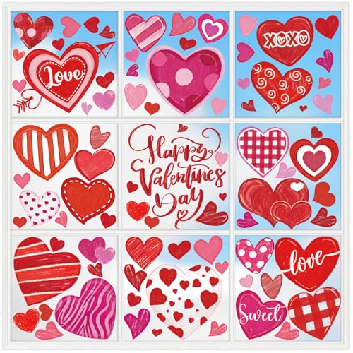 Xzentira 93 St Ck Valentinstag Fensteraufkleber Valentinstagsdekoration Valentinstag