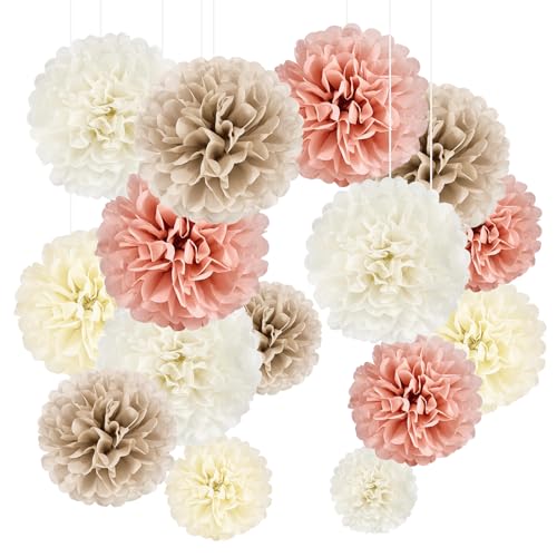 Ybwanli 20er Seidenpapier Pompons Pompons Deko Hochzeitsdeko Vintage