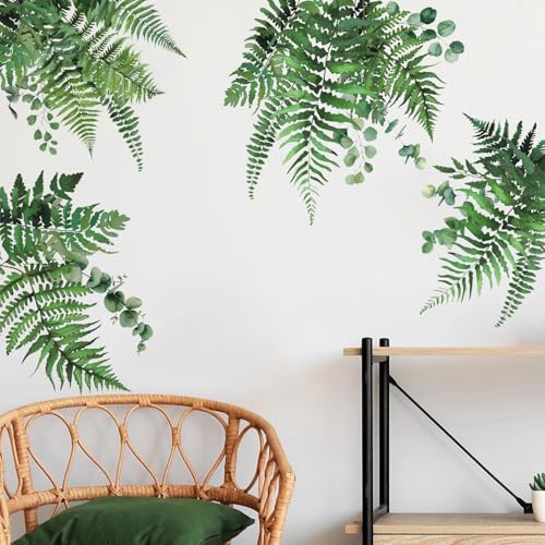 Hpniub Gr Ne Bl Tter Wandtattoo Modern Wandaufkleber