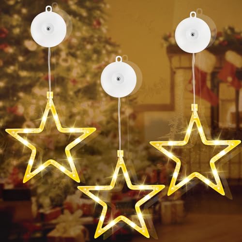 Sylvwin Led Sterne Weihnachtsdeko Fenster 3 St Ck