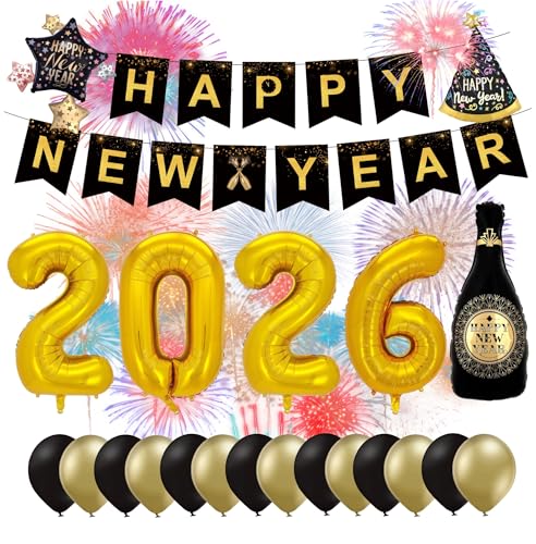 Xxl Silvester Deko 2026 Set Neujahrsdeko Happy New