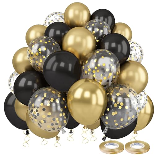 Luftballons Schwarz Gold Dargds 55 St Ck Luftballons