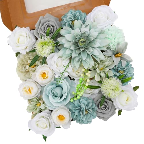 Floweroyal K Nstliche Blumen Kombi Blaue Blumen Seidenblumen