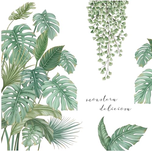 Kaiyaya 2 St Cke Wandtattoo Pflanzen Tropische Bl