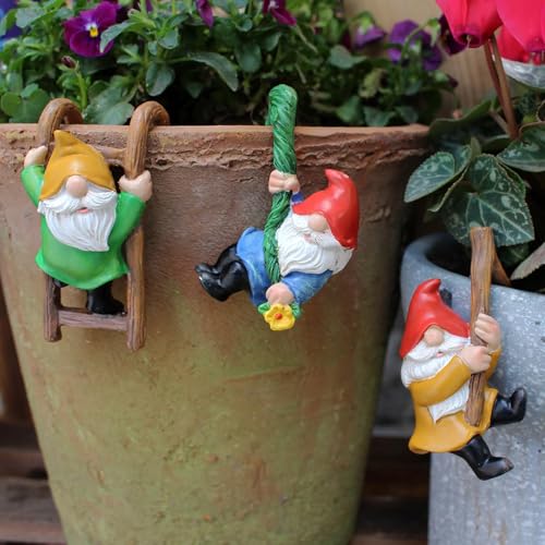 Aiqiminhao Miniatur Gartenzwerge Blumentopf Deko Anh Nger 3