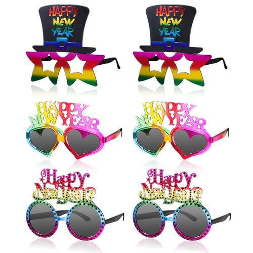 Johiux 6 St Ck Silvester Deko 2026 Happy