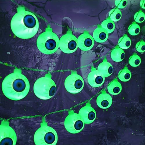 Meleager Halloween Lichterkette 6m 40leds Leuchtaugen Gr N