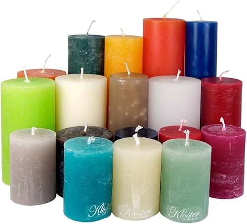 Premium Kerzenset 5 Kg Durchgef Rbte Stumpenkerzen Rustik