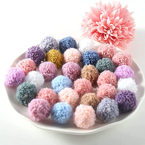 Tobeit Pompons 100pcs Bunte Pompons Zum Basteln 25mm