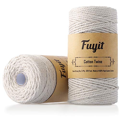 Fuyit Makramee Baumwolle 3mm X100m Nat Rliche Baumwollkordel