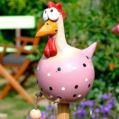 Owoaoowl Keramik Huhn Gartendeko Handarbeit Gartenstatue Dekorative Henne